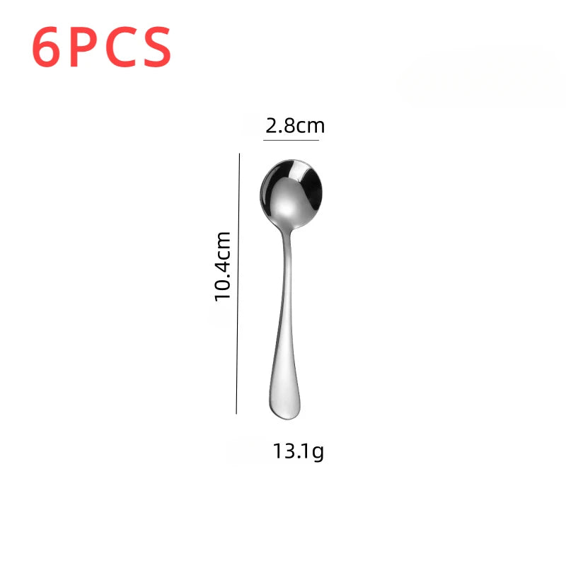 6 Pieces Of Espresso Spoon, 4.7 Inch Stainless Steel Mini Coffee Spoon Dessert Spoon