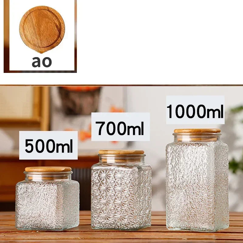 Airtight Containers for Food Glass Pots Airtight Lids Transparent Boxes for Storage Box Mason Jar Sealed glass jars with lids
