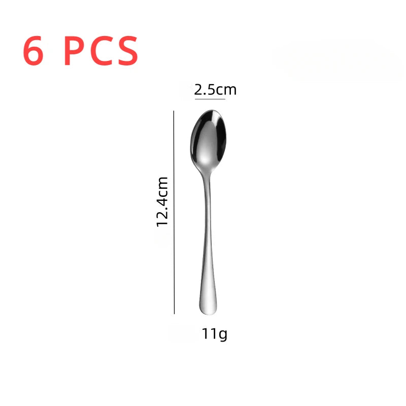 6 Pieces Of Espresso Spoon, 4.7 Inch Stainless Steel Mini Coffee Spoon Dessert Spoon
