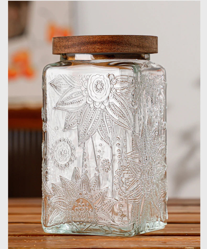 Airtight Containers for Food Glass Pots Airtight Lids Transparent Boxes for Storage Box Mason Jar Sealed glass jars with lids