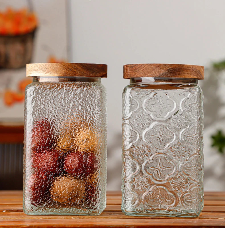 Airtight Containers for Food Glass Pots Airtight Lids Transparent Boxes for Storage Box Mason Jar Sealed glass jars with lids