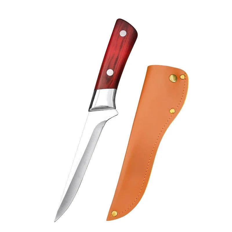 Boning Butcher Knife Chef Cleaver Utility Knife Slicing Chicken Meat Fish Fruit Steak Knife Kitchen Knives Plastic Handle Tools