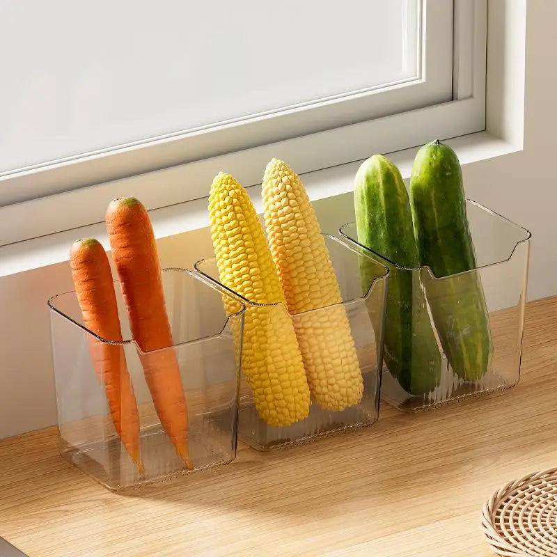 3PCS/6PCS Refrigerator Side Door Storage Box Food Vegetable Fruit Eggs Fresh Organizer Household Kitchen Fridge Containers Boxes