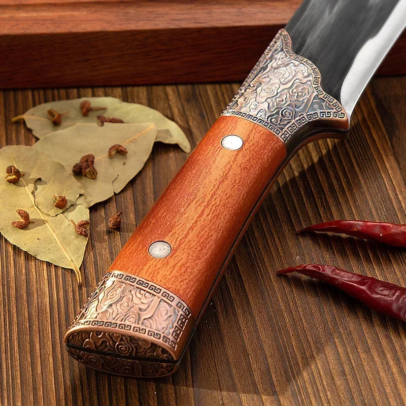 Boning Butcher Knife Chef Cleaver Utility Knife Slicing Chicken Meat Fish Fruit Steak Knife Kitchen Knives Plastic Handle Tools