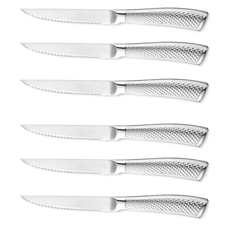 Steak knife set, stainless steel meat slicer kitchen sawtooth knife accessories, practical sushi knives for cooking 1/3/6 pieces